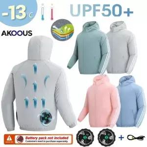 12V/5V USB 냉각 팬 조끼 남녀 공용 업그레이드 자외선 차단 통기성 여름 스 에어컨 의류 야외 낚시 캠핑