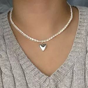 silver925 여성 쥬얼리 데일리 악세서리 통통 하트 진주 볼 체인 은 목걸이 ARTN066 은목걸이