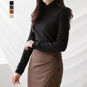 [퀸이즈][퀸이즈] [88까지]소프트 경량 반폴라 니트티셔츠