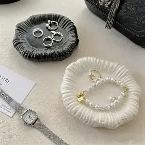 불규칙한 모양의 보석 보관함 세라믹 장식 접시 목걸이 귀걸이 반지 열쇠고리 현관 침실