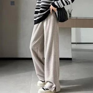 [페이릿][페이릿] 체폴 모직 옆트임 세미 와이드 팬츠