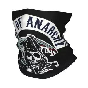 커스텀 S-Sons of A-Anarchy 반다나 넥 워머 남녀 겨울 스키 하이킹 스카프 게이터 해골 호러 TV 영화 얼굴