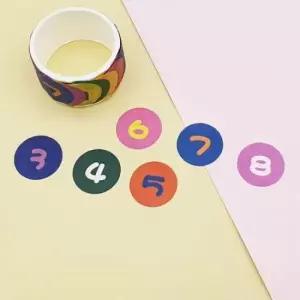 꾸미기 데코 스티커 숫자 원형 다이어리 100p