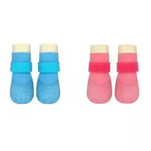 U55D 방수 개 장화 미끄럼 방지 및 통기성 디자인 비 신발 야외 발 보호 4PCS