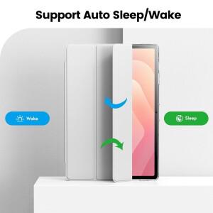 호환 삼성 탭 S9 FE S10 Lite Plus 투명 크리스탈 케이스  펜슬 홀더 포함 커버