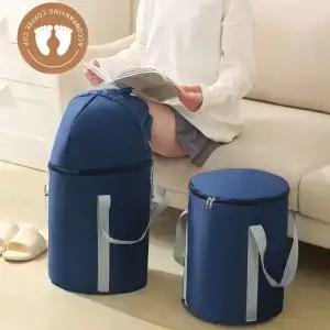 접이식 발 욕조 휴대용 목욕 가방 세면기 물통 대용량 피트 야외 여행을위한 스파 마사지 세척
