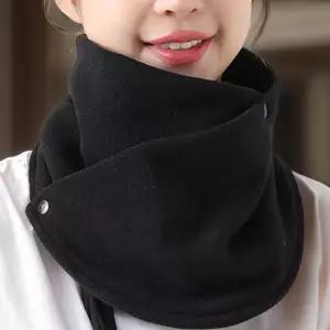 [옷자락]여자 기모 3컬러 방한 머플러 넥 똑딱버튼 워머