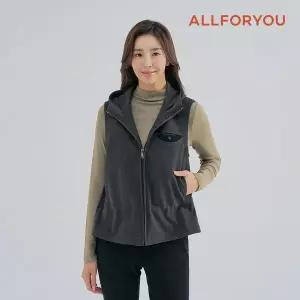 [하프클럽/올포유]여성 장식 후드 집업 베스트 ALVEM8421-190