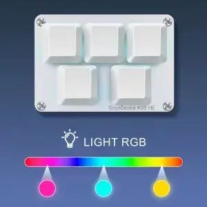 SayoDevice K05 HE 빠른 반응 홀 마그네틱 스위치 RGB 라이트 음악 리듬 게임 키보드 O3C DJMAX SDVX