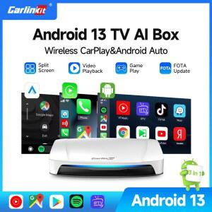 카플레이동글 CarlinKit 무선 Carplay TV 박스 스마트 128G 안드로이드 자동 AI HDMI 출력 Youtube Kia IPTV 13 비디오 어댑터