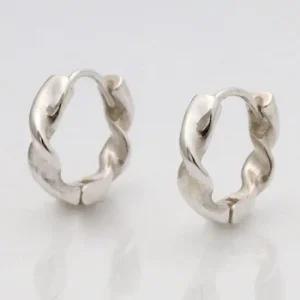 여자귀걸이 92.5 SILVER 꼬임 링 귀걸이
