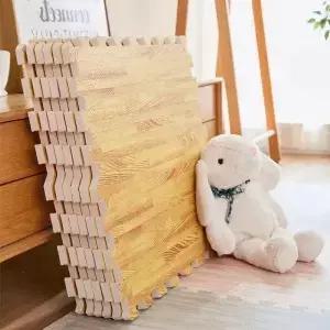8/16Pcs 나뭇결 무늬 미끄럼 방지 바닥 매트 거실 및 침실 홈 장식용 맞물림 폼 DIY 퍼즐 30x30x1CM