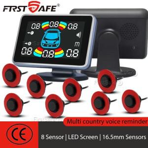 12V 16.5mm 주차 센서 키트 6/8 버저 후방 레이더 사운드 알람 표시기 프로브 시스템