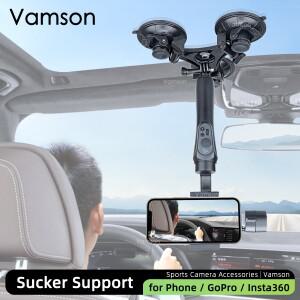 GoPro Hero 용 Vamson 11 10 9 8 7 액세서리 DJI OSMO OM Zhiyun 안정기 조정  확장형 삼각형 자동차 흡입