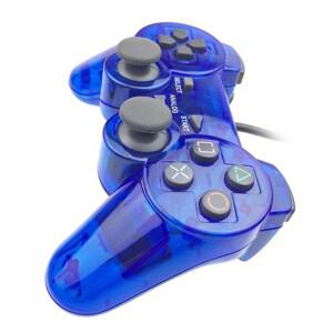 호환 이중 진동을 가진 PS2 타전된 관제사투명한 파란 색깔