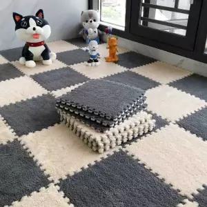 스웨이드 퍼즐매트 조각매트 카페트 방음 10개세트 방지 소음 30x0.6cm