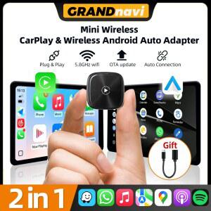 카플레이동글 2in1 무선 CarPlay 동글 안드로이드 오토 어댑터 AI 스마트 박스 유선 차량용 자동차 지능 시스템