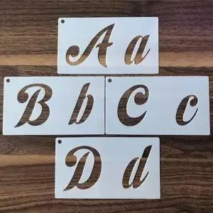 40 Pcs 영어 문자 스텐실 세트 드로잉 템플릿 눈금자 DIY 페인팅 1XCB
