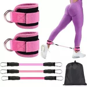 6PCS 레그 트레인 홀더 발목 보디빌딩 케이블 킥 짐 풀리 손목 밴드 HJH01