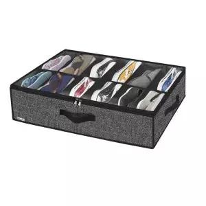 옷장용 침대 밑 신발 보관 주최자 용기 상자 Organizador with Clear Cover