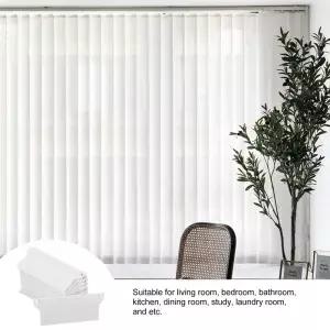 12Pcs 플라스틱 수직 블라인드 하단 플레이트 교체 부품 89Mm 슬랫 액세서리 피팅