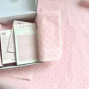 핑크 물결무늬 점 무늬 눈송이 배 종이 선물 포장지 작은 신선한 꽃다발 DIY 핸드메이드 재료
