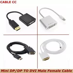 1080P DisplayPort/Mini DP to DVI 24+1/24+5 남성 여성 어댑터 디스플레이 포트 모니터 프로젝터