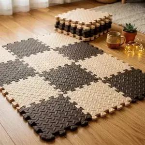6/12/16Pcs 인터로킹 EVA 폼 바닥 매트 30x30x1CM 퍼즐 바닥재 러그 타일 홈 장식 카펫 침실 사용을위한