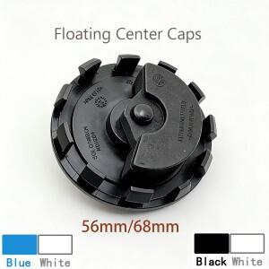 4개 68MM/56MM 블루 화이트 플로팅 휠 센터 캡 자동차 액세서리 (BMW 호환 호환 G11 G12 G30 G31 G32 G38 G