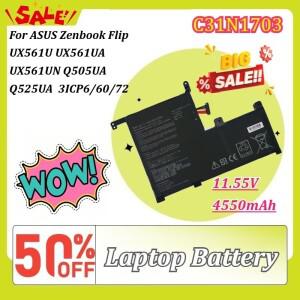 11.55V 4550mAh C31N1703 노트북 배터리 ASUS Zenbook Flip UX561U Q505UA 52Wh 3ICP6/60/72