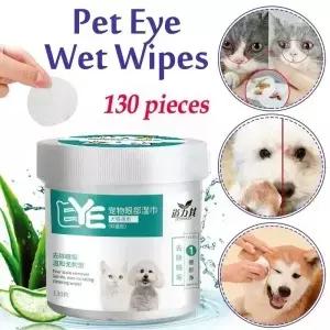 130 개/대 애완 동물 눈 물티슈 고양이 청소 손질 눈물 얼룩 제거제 부드러운 비 거품 타월