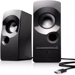 Elecom MSP09UXBK PC 스피커 USB 전원 5W 딥 베이스 블랙