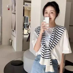 [옷자락]여성 울 혼방 케이프 숄 스카프 단가라 니트
