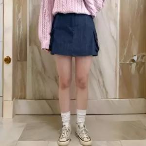 [옷자락]여자 카고포켓 데님 미니 뒷밴딩 스커트