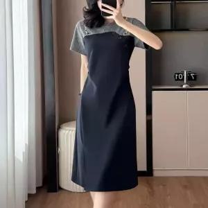 [패션시그널]큐티주얼리 멜빵 투톤 원피스 D3BA34