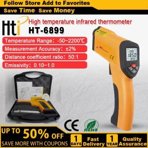 HTI HT-6899 비접촉식 적외선 온도계 산업용 -50 ~2200 섭씨 범위 고온