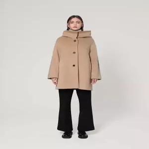 [유닛]오버핏 후디드 하프 코트 (UFJWCO460N-L/BEIGE)