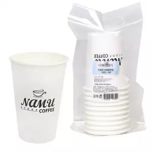 [아우트_66]종이컵 일회용종이컵 테이크아웃 300ml 10개