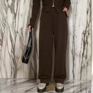 [옷자락]여자 기모 밴딩 데일리 세미일자핏 스판 팬츠
