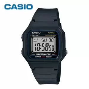 CASIO 카시오+정품케이스 남성여성 전자알람 군대군인 훈련소 중고등학생 방수우레탄밴드 디지털 손목시계