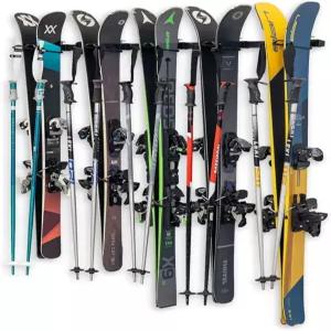StoreYourBoard Lone Peak 스키 보관 랙 월 마운트 정리함은 5쌍의 폴을 있으며 300파운드 46인치 x 8인치