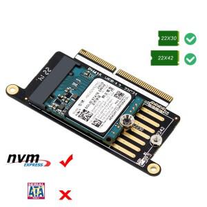 애플 호환 맥북 호환 프로 레티나호환 A1708 SSD 어댑터 카드 리더  M 키 NVMe M2 NGFF 라이저  13 인치