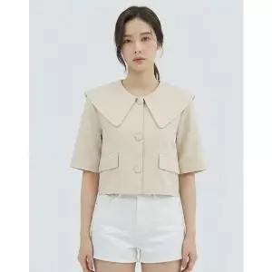 [반에이크] 빅카라 린넨 반팔자켓_VB36JKQ302Z