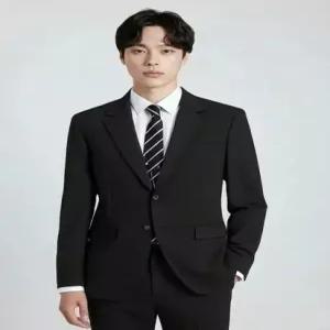 지오지아 [행담도] 남성) 솔리드 이중직 셋업 자켓 AAG5KG1601BK_HDD