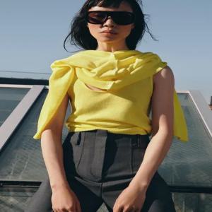 ZARA 자라 파인 니트 탑 - 노랑 3519/016/300 157173