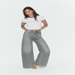 zara 자라 TRF 엑스트라 와이드 레그 하이웨이스트 청바지 - 라이트 그레이5575/025/811118965