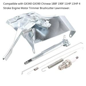 스로틀 컨트롤 암 레버 거버너 링크로드 스프링 키트 GX340 11HP 중국어 188F 4 행정 모터