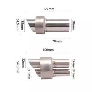54.5MM 범용 오토바이 배기관 머플러 탈출 모토 스테인레스 스틸 소음기 소음 DB 킬러