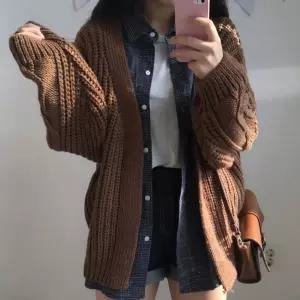 브라운-FREE SW 여성 가디건 여자가디건 꽈배기가디건 꽈배기 아우터