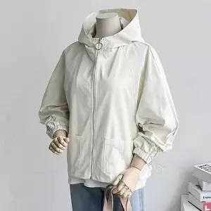 루키 여성 간절기 데일리 스텐넥 밑단스트링 후드 집업 점퍼 자켓 BONG-WJP-2923 50764446)